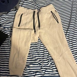 Hollister cream fleece joggers